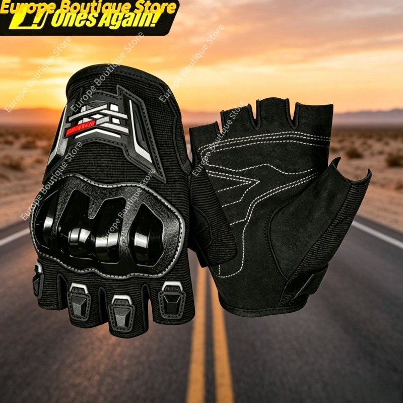 Motorcycle Gear Slipping - Summer Breathable Half Finger Motorcycle Gloves