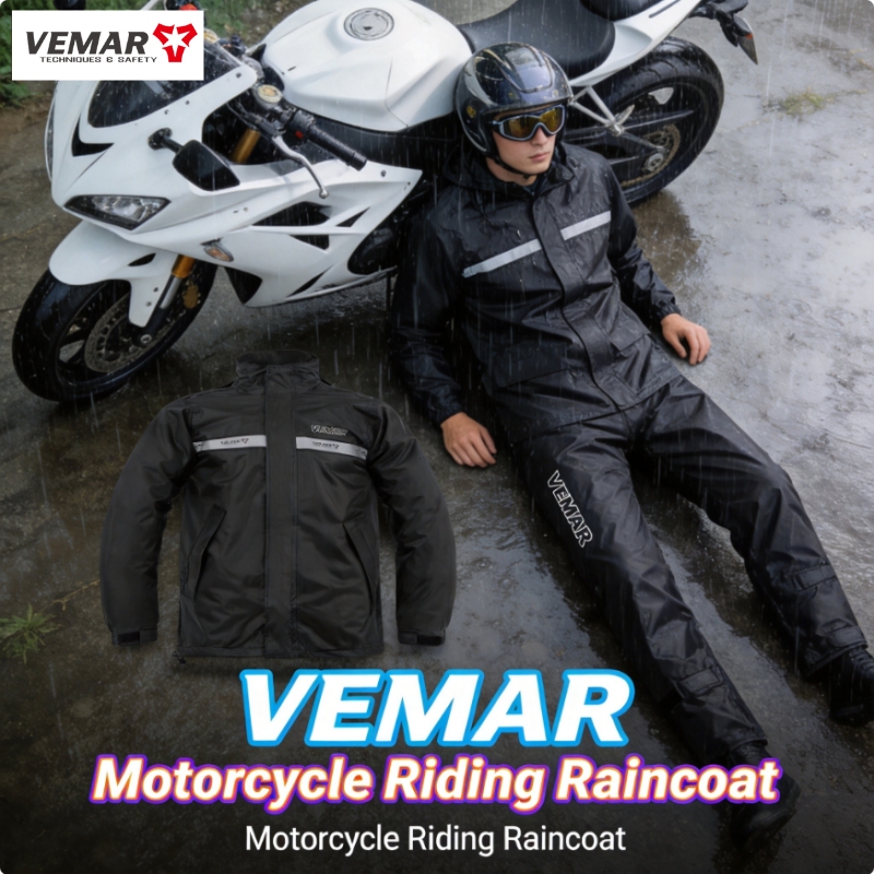 Motorcycle Gear Jacket And Pants - VEMAR Waterproof Riding Rain Gear Motorcycle