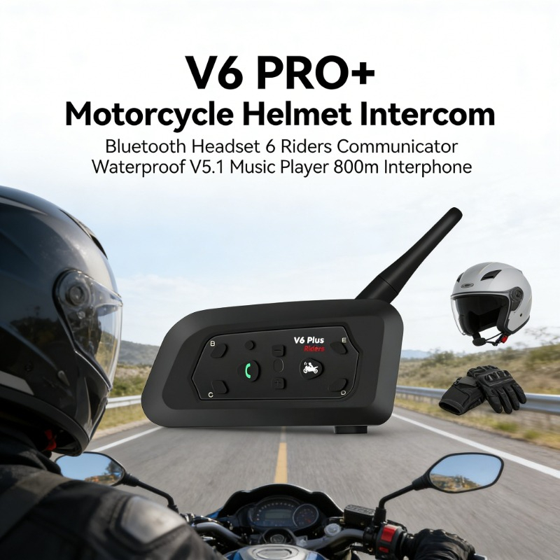 2026 NEW V6 PRO+ BT5.1 6 Rider - đánh giá và giá Intercom Headset Helmet