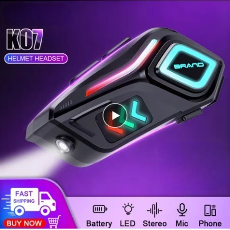 Helmet Bluetooth K07 Headset W - đánh giá và giá Intercom Headset Helmet
