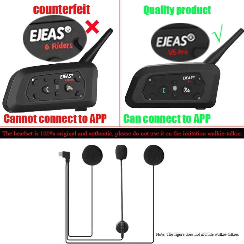 EJEAS V6 PRO+ TYPE-C Jack Micr - đánh giá và giá Intercom Headset Helmet