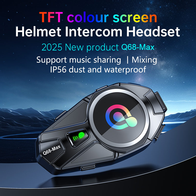 Q68 Max Motorcycle Intercom He - đánh giá và giá Intercom Headset Helmet