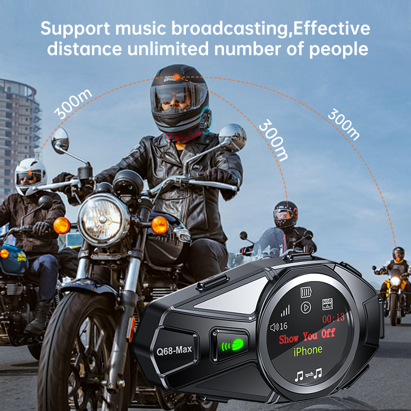 Q68 Max Motorcycle Intercom He - đánh giá và giá Intercom Headset Helmet