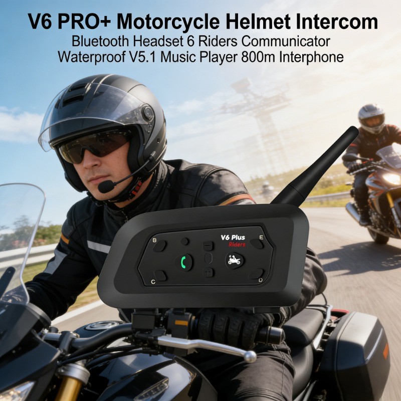 V6 PRO+ Motorcycle Intercom BT - đánh giá và giá Intercom Headset Helmet